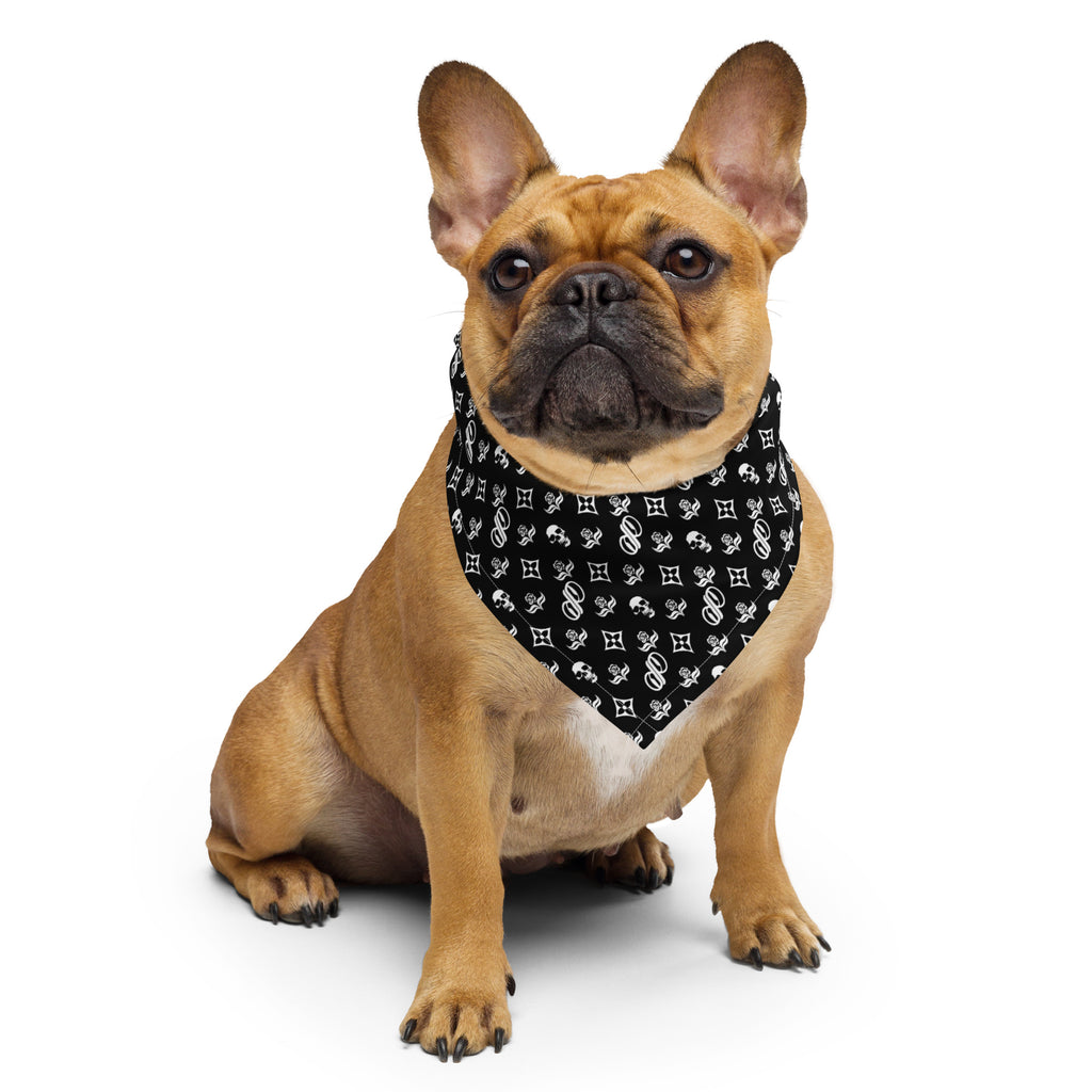 JPMonogram | white on black bandana