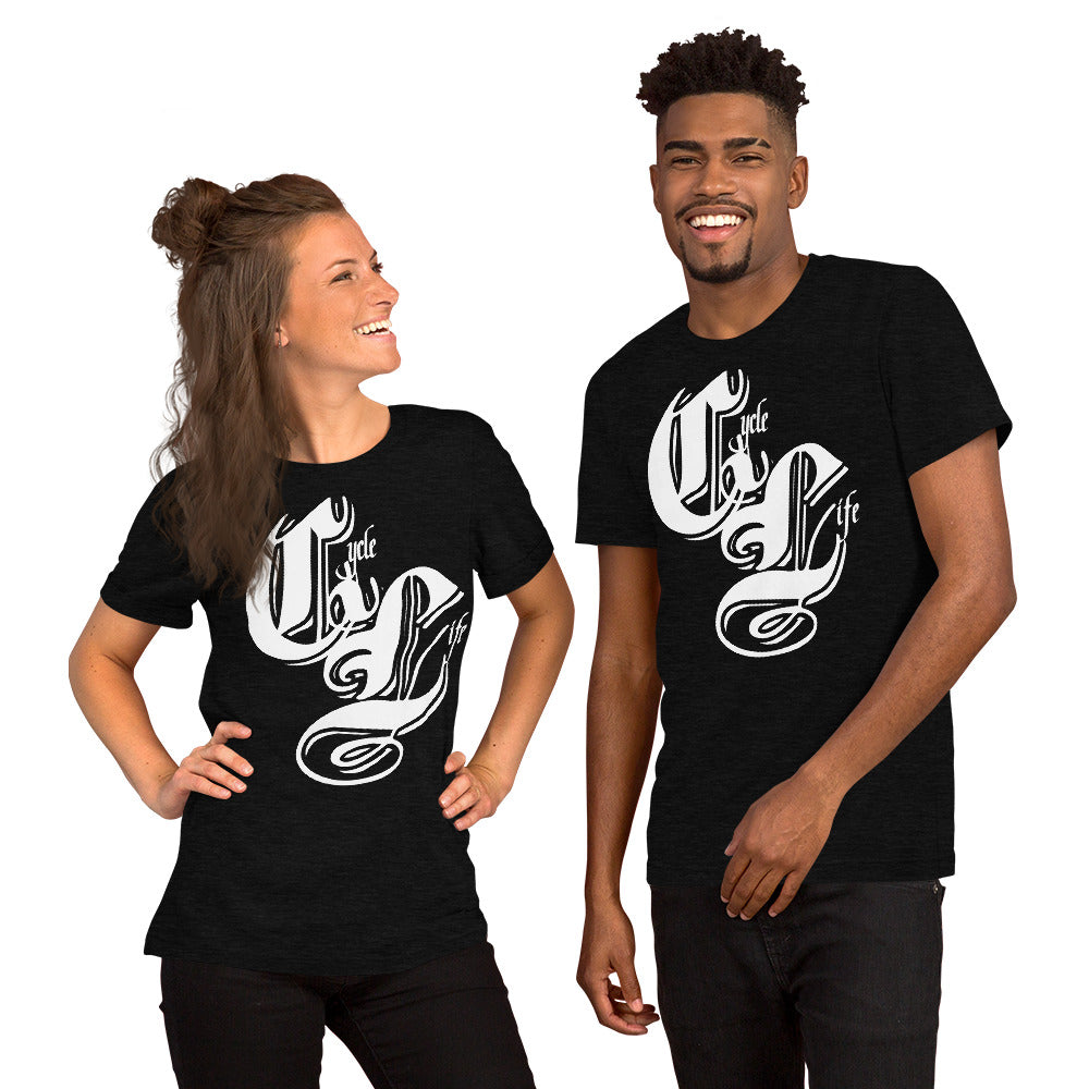 Cycle Life White | unisex cotton t-shirt