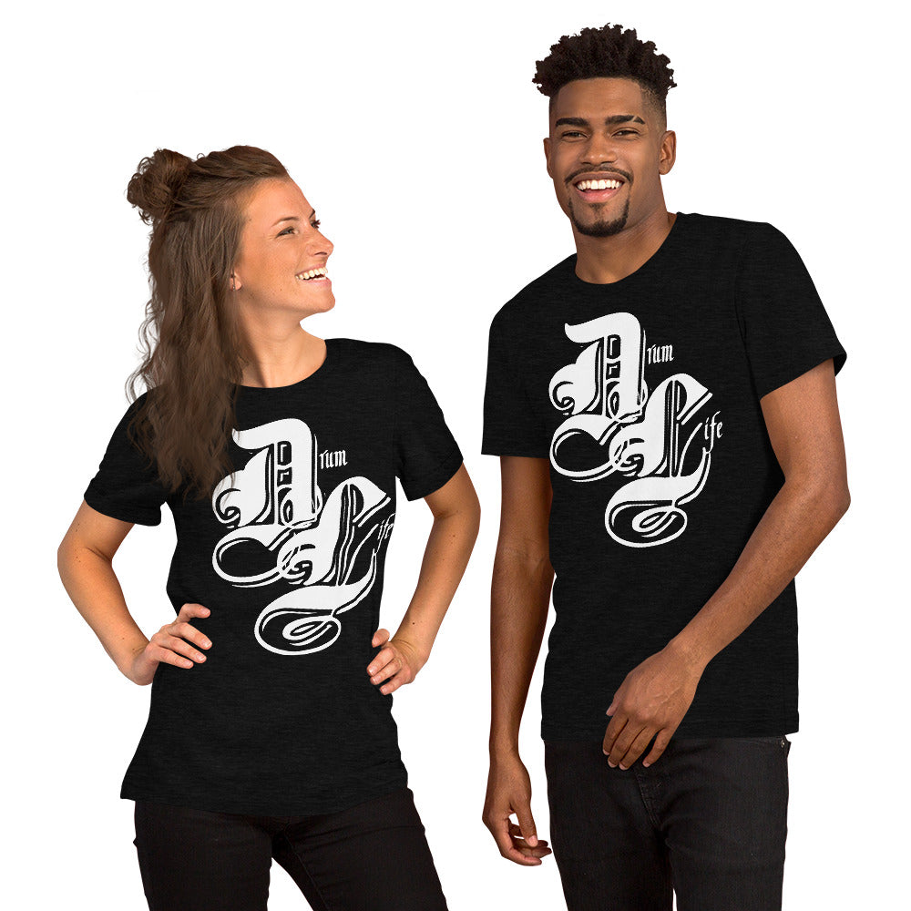 Drum Life White | unisex cotton t-shirt