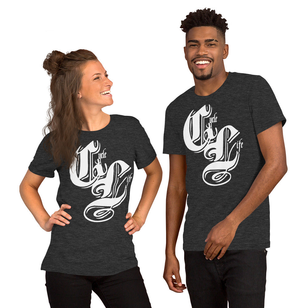 Cycle Life White | unisex cotton t-shirt