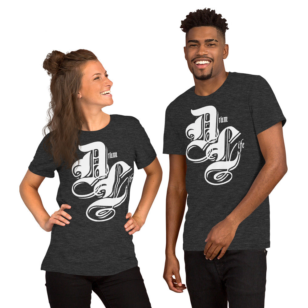 Drum Life White | unisex cotton t-shirt