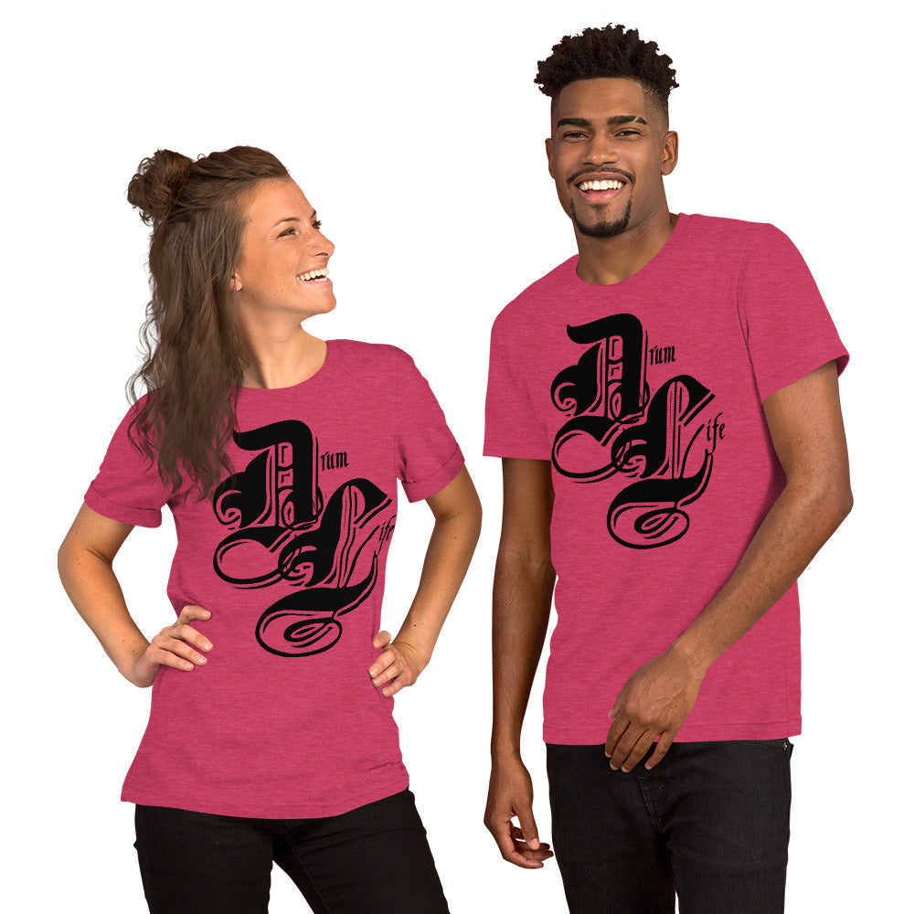 Drum Life Black | unisex cotton t-shirt