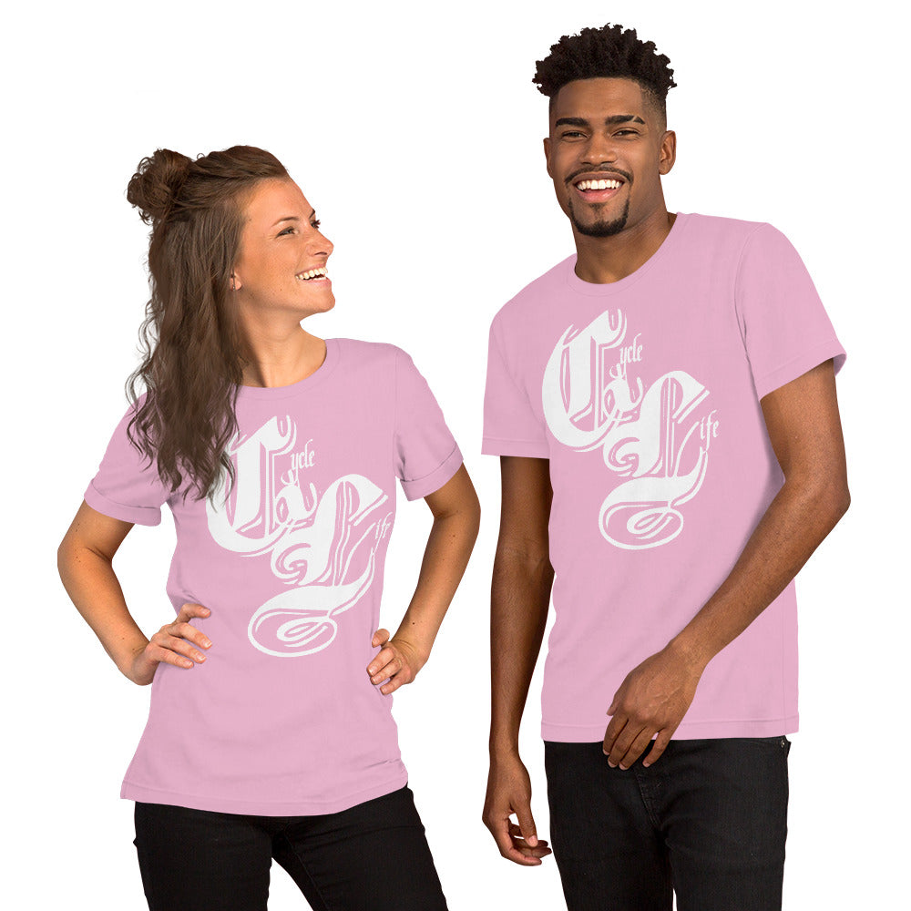 Cycle Life White | unisex cotton t-shirt