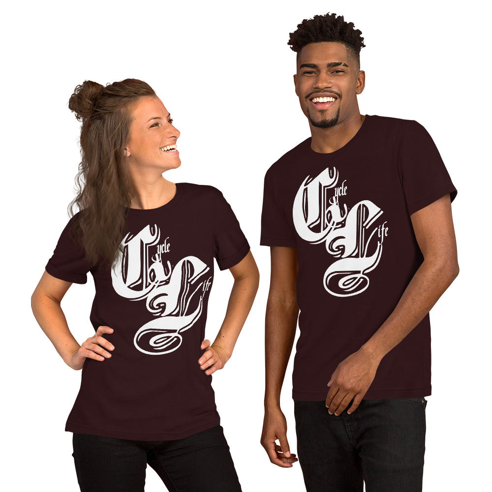 Cycle Life White | unisex cotton t-shirt