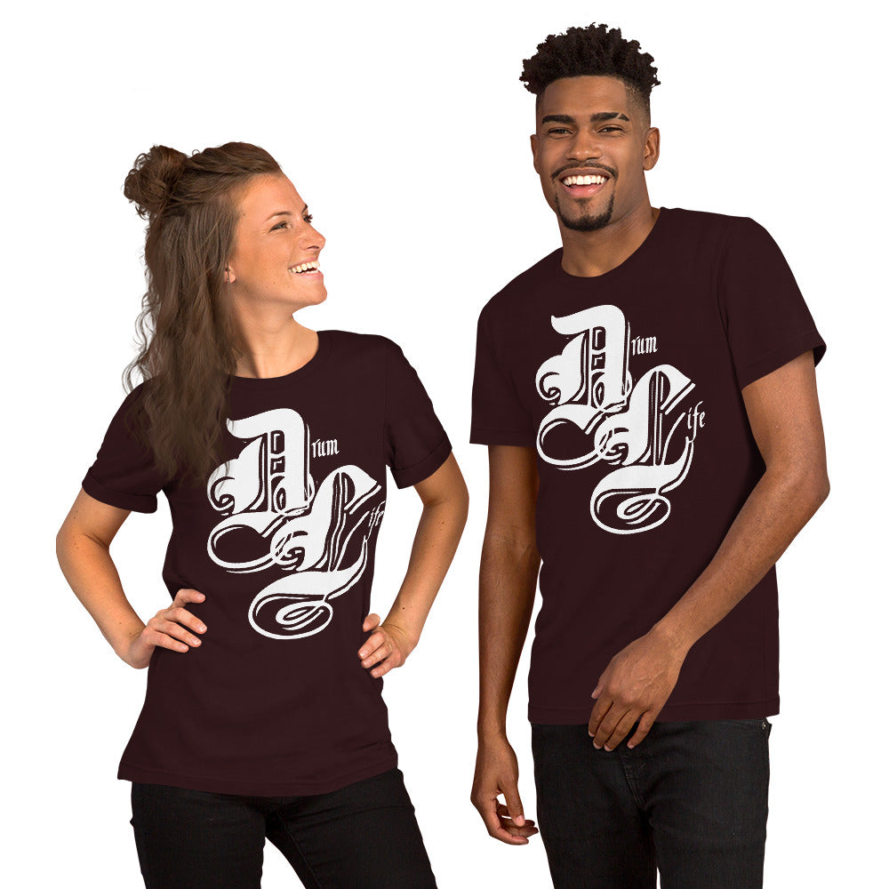 Drum Life White | unisex cotton t-shirt