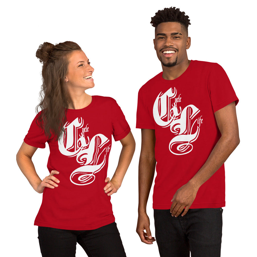 Cycle Life White | unisex cotton t-shirt