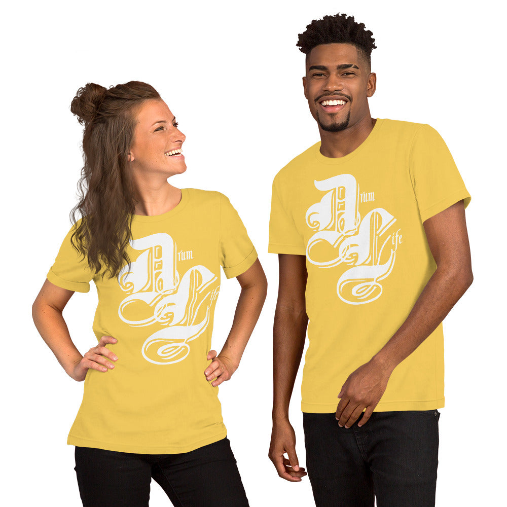 Drum Life White | unisex cotton t-shirt